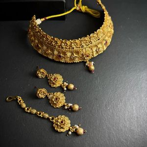 Últimos Diseños de Joyería Más Demandada para Mujer, Collar Choker Indio al por Mayor, Conjuntos de Novia con Pendientes, Conjuntos de Joyería de Moda - Product Image 2
