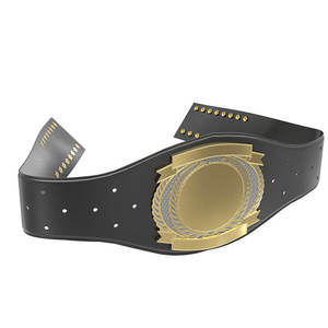 Ceinture de championnat de lutte personnalisée GLOWING NEON INDUSTRY en cuir PU avec boucle décorative en fer, taille haute, unisexe, arts martiaux - Product Image 3