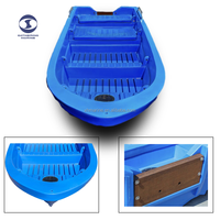 Bateau personnalisé en usine 4,3M 5,3M à coque en V profond bleu, bateau de pêche en plastique à vendre