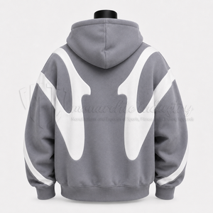 Sweat-shirt à capuche personnalisé surdimensionné, streetwear, décontracté, unisexe, 100% coton, brodé, hiver - Product Image 2