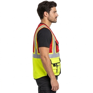 Chaleco de Seguridad para Hombre, Chaleco de Trabajo Reflectante Personalizado, Tejido de Poliéster Transpirable, Alta Visibilidad, Ajuste Ligero y Cómodo, Industrial - Product Image 3