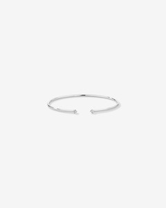 Bracelet minimaliste en argent 925 avec sertissage clos, chaîne fine à maillons ouverts pour femmes - Product Image 2