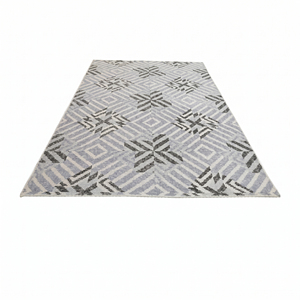 Custom Eco-Friendly Non-Slip Wool <b>Thick</b> Pile Ivory <b>Grey</b> Solid Color Area <b>Rug</b> for Hotel and Living Room - Product Image 2