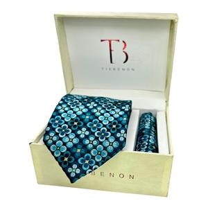 Luxury Men's Silk <b>Tie</b> and Pocket Square <b>Set</b> Geometric Pattern Formal Business Wedding Gift | OEM Private Label Bulk Supply India - Product Image 1