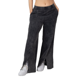 Pantalon de jogging évasé personnalisé pour femme, le plus vendu, en toile de printemps polyester/coton imperméable, taille mi-élastique, style streetwear - Product Image 3