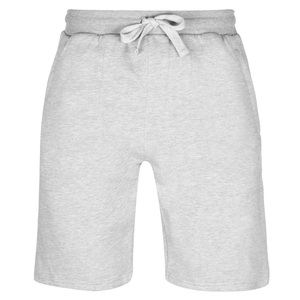 Shorts Bermuda en Coton Gris Chiné pour Homme avec Cordon de Serrage à la Taille, Style Décontracté, Tissu Tricoté 100% Coton, Coupe Mi-Haute - Product Image 1