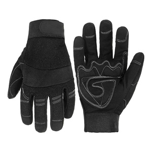 Guantes de Trabajo Profesionales Resistentes, Palma de Cuero Sintético Acolchada, Protección para los Nudillos, Guantes de Protección para Mecánicos, Seguridad Industrial - Product Image 2