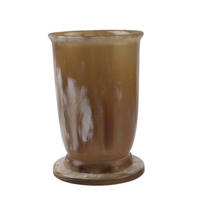 Mug à boire en corne de buffle fait main, forme naturelle, poli, pour bière, café, boissons froides