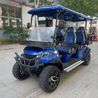 4 voiturettes de golf 6 places voiturette de golf électrique 72v 4 + 2 passagers Buggy de golf tout-terrain électrique de chasse Buggy de golf voiture