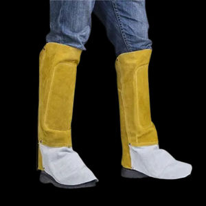 ปลอกหุ้มรองเท้าหนังวัวแท้แบบปรับแต่งได้ ทนทาน ป้องกันเปลวไฟ สำหรับงานเชื่อม ใช้ในอุตสาหกรรม ปกป้องเท้าเพื่อความปลอดภัยในชีวิตประจำวัน - Product Image 3