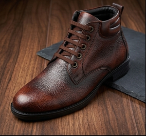 Bottes de motard en cuir de luxe pour homme Asken Atelier – Chaussures décontractées légères à lacets, souples et élégantes pour le quotidien et les affaires - Product Image 1