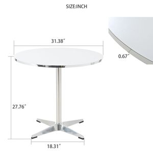 Minisit moderno tavolo da pranzo circolare piccolo tavolo da tè con stile minimalista per la famiglia sale da pranzo cucine salotti - Product Image 5