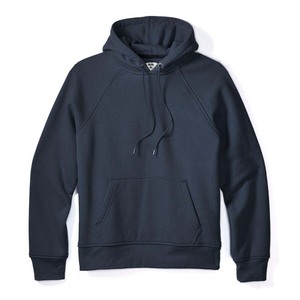 Sweat-shirt à capuche zippé bleu marine pour homme, coupe classique, en molleton tricoté, couleur unie, pour l'automne - Product Image 4
