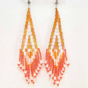 Pendientes de fiesta bordados con cuentas de semillas, pendientes de cuentas bordadas, pendientes de bordado con cuentas, hechos a mano, totalmente personalizables - Product Image 4