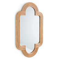 Meilleur prix Nouveau design moderne Boho rustique intérieur rotin naturel miroir suspendu mur RM17 pour la vente en gros et la décoration