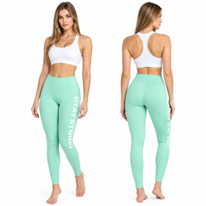 High Waist Printed Yoga Leggings Women Full Length Soft Stretch Legging Side Letter Print Workout Tights <b>Ladies</b> Compression Pant - Product Image 2