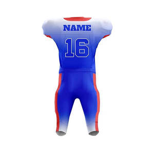 Custom Sublimated Gradient Color Football Uniform Lightweight Fabric V-<b>Neck</b> Short Sleeve Fitted Moisture Wicking Men's Jerseys - Product Image 6