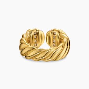 Luxury Yellow Gold Diamond Cocktail <b>Ring</b> Round Brilliant Cut Ball Shape Unisex Wedding Jewelry - Product Image 3