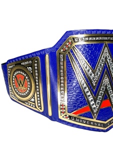 Ceinture de championnat de lutte professionnelle de haute qualité, plaques en alliage de zinc plaqué or personnalisables, cuir véritable, unisexe - Product Image 2