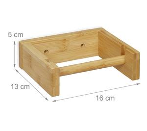 Wood Toilet Paper Roll Holder <b>Storage</b> <b>Rack</b> Custom Bamboo Wall-Mounted Paper <b>Towel</b> Holder Best Prices - Product Image 1