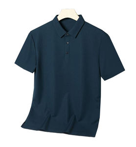 Chemises polo à manches courtes avec logo personnalisé, vêtements d'équitation, haut pour homme, vêtements pour homme, couleur unie, séchage rapide, demi-manches - Product Image 2