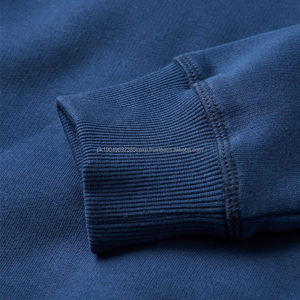 Sudadera de Invierno para Hombre, Diseño Simple, Calidad de Lujo, Azul Oscuro, Mezcla de Algodón, Forro Polar, Capucha, Bordado, Cierre de Cremallera, Corte Raglán - Product Image 4