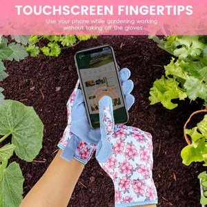 Guantes de Jardinería Amara de Cuero Sintético de Alta Calidad para Mujer, Transpirables, Protección para el Trabajo, Actividades al Aire Libre, Logotipo Personalizado - Product Image 3