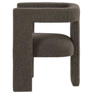 McKinley Chocolate Brown Boucle <b>Upholstered</b> Accent Side <b>Chair</b> for Living Room - Product Image 5