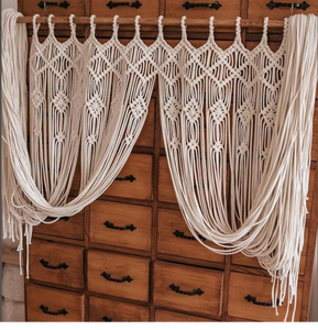 ม่านประตู macrame ตกแต่งผนังม่านประตูคูสติดม่านแขวนผนังฉากหลังแต่งงานขนาดใหญ่ - Product Image 1