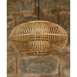 Luminaire suspendu en bambou, design naturel tissé à la main, style asiatique, grande taille pour salon, éclairage de plafond - Product Image 2