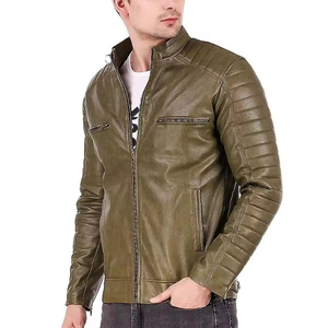 Veste en cuir pour homme, style nouveau, durable, coupe-vent, logo personnalisé, meilleur prix, en vente à bas prix. - Product Image 5