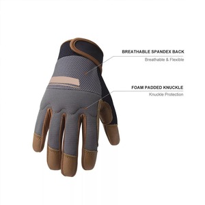 Guantes de Conducción Unisex de Cuero Reflejante de Alta Resistencia, Impermeables, Antideslizantes, Transpirables, Cálidos y Gruesos, con Dedos Completos - Product Image 2