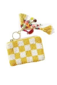 Monedero de lujo con letras bordadas a mano para el día del partido, con cuentas, lindo, pequeño, para mujer, para guardar llaves, efectivo, tarjetas y multifuncional, India - Product Image 4