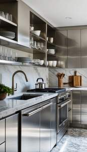 พรีม่าตู้ครัวสแตนเลสเฟอร์นิเจอร์คลินิกดีไซน์ทันสมัย - Product Image 4