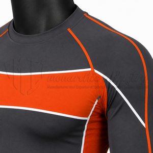 T-shirt de compression à manches longues personnalisé pour homme – Vêtement de sport athlétique pour entraînement MMA, BJJ, gym et fitness - Product Image 6
