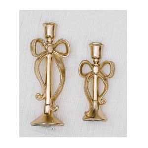 Golden Aluminum Handmade <b>Large</b> Bow <b>Candle</b> Holder Christmas Elegant Living Room Centerpiece Pillar Mantels Consoles Shelves Decor - Product Image 6