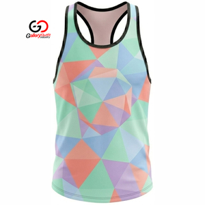 Nouveau débardeur esthétique Vaporwave au design tendance, imprimé géométrique dégradé pastel, streetwear, t-shirt de sport, débardeurs fabriqués par le fabricant - Product Image 5