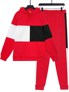 Ensemble de survêtements en coton personnalisés unisexes, amples, décontractés, confortables et respirants, pour l'automne et l'hiver, avec sweat-shirt épais - Product Image 3