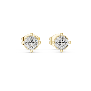 Anillo Clásico con Diamante Cultivado en Laboratorio de 0.5CT, Chapado en Oro Amarillo de 18K y Rodio, para Compromiso, Boda, Fiesta, San Valentín, Uso Diario - Product Image 3
