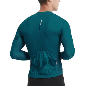 Maillot de cyclisme thermique personnalisé de haute qualité pour hommes, respirant, manches longues, techniques d'impression, vêtements d'hiver, maillot de cyclisme - Product Image 2