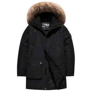 High Quality Waterproof Thick Casual <b>Hooded</b> Polyester/Cotton Puffer Parka <b>Jacket</b> <b>for</b> Men Plus Size Winter Outdoor - Product Image 2