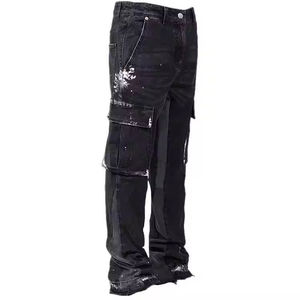 Pantalones Vaqueros Cargo Holgados de Algodón para Hombre, Estilo Casual y Transpirable para Otoño e Invierno - Product Image 2