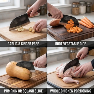 Couteau de chef serbe personnalisé, fournisseur en gros, manche en bois Pakka, acier 12C27, couteau de cuisine de camping, couteau à découper, directement de l'usine - Product Image 3