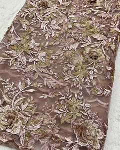 Premium Multi Embroidery Lace <b>Fabric</b> Cotton Voile <b>Fabric</b> for Wedding Dress Women Apparel - Product Image 5