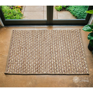 Tapis en jute naturel tissé à la main, finition plate, prêt à expédier |   Tapis de sol durable pour les espaces publics |   Taille personnalisée en gros - Product Image 5