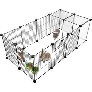 Recinto e Box Portatile per Animali Domestici da Interno/Esterno 122x61x41 cm Fai-da-te in Rete Metallica per Cuccioli, Gattini, Conigli, Tartarughe - Product Image 1