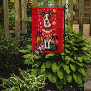 Multicolor Jack Russell Terrier vacaciones Navidad jardín bandera decorativa buzón Patio Banner para patio césped ilustraciones para flor - Product Image 2