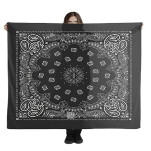 Foulard carré en coton bandana, imprimé personnalisé, motifs ethniques, très populaire, haute qualité, pour bébé fille, faible MOQ, tendance, vente en gros - Product Image 1