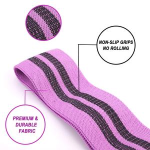 Ensemble de bandes de résistance en tissu antidérapant personnalisées 2025 pour femme, entraînement à domicile, vente en gros, exercices pour les jambes, cercle de hanche, yoga, gym, fitness - Product Image 4