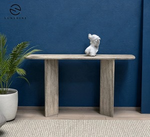 โต๊ะคอนโซล Sunshine Stone ขาตั้งแบบ Trestle สไตล์มินิมอล โมเดิร์น เฟอร์นิเจอร์ทางเข้าบ้าน - Product Image 1